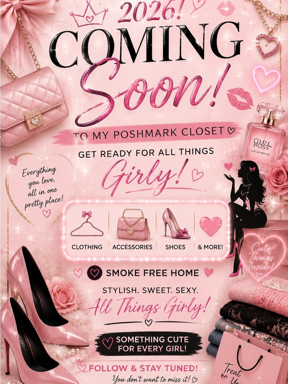Girly Pink Accessories Collection - All Things Girly